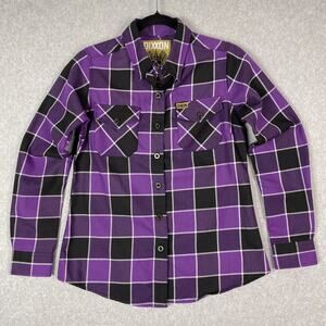 DIXXON Shirt Womens S The Crown Plaid Flannel